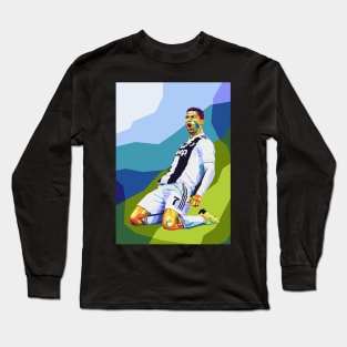 Cristiano Ronaldo in Wpap Pop Art Long Sleeve T-Shirt